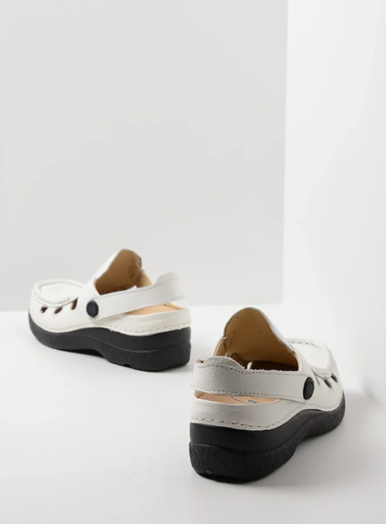 Wolky Slippers 06220 Roll Multi 70100 wit leer