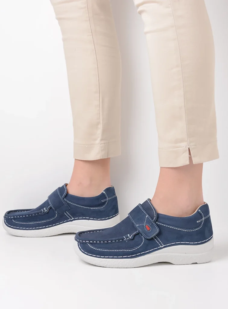 Wolky Instappers 06221 Roll Strap 11820 denim nubuck