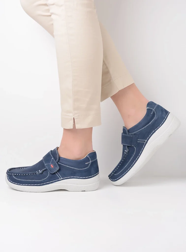 Wolky Instappers 06221 Roll Strap 11820 denim nubuck