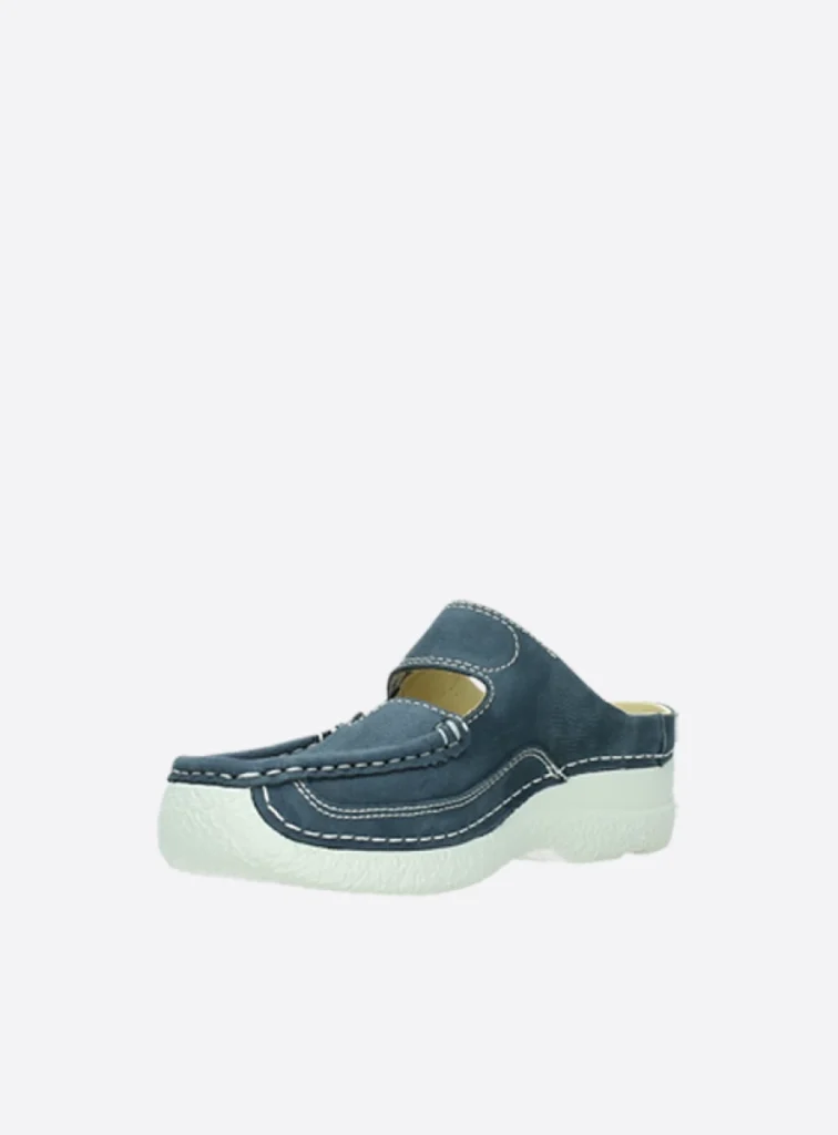 Wolky Klompen 06227 Roll Slipper 11820 denim nubuck