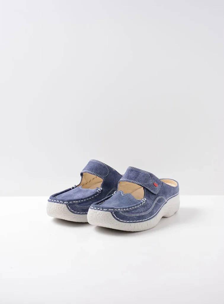 Wolky Slippers 06227 Roll Slipper 93820 denim suede