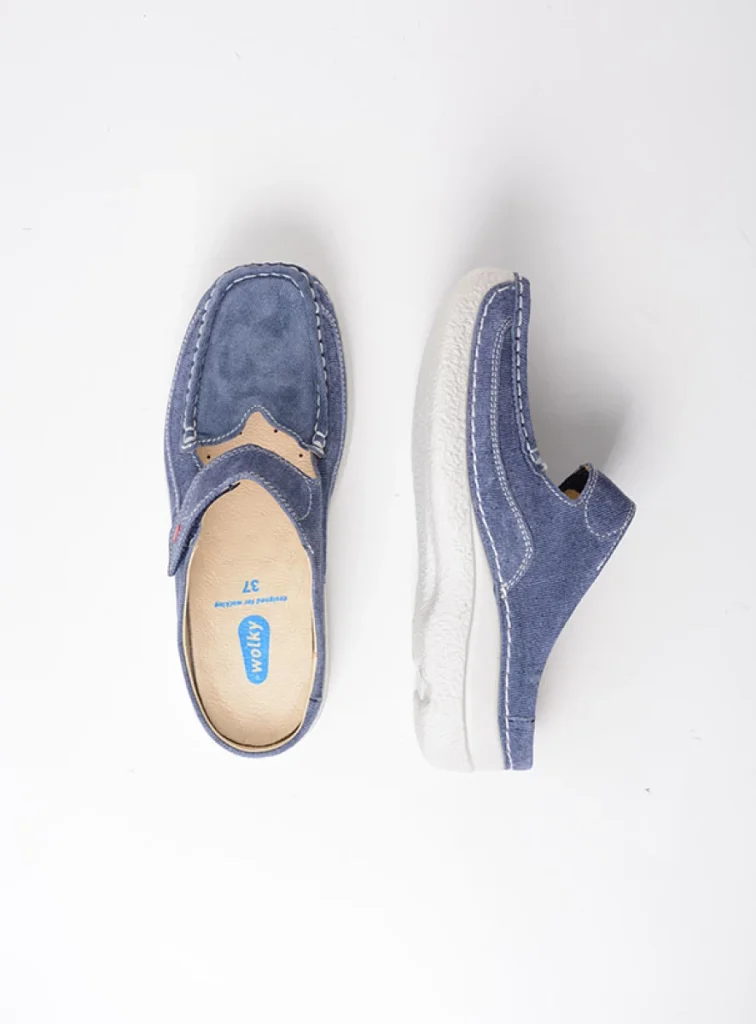 Wolky Slippers 06227 Roll Slipper 93820 denim suede