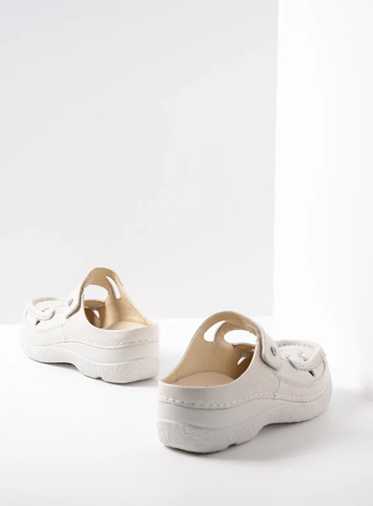 Wolky Slippers 06234 Roll Talaria 71120 creme wit leer