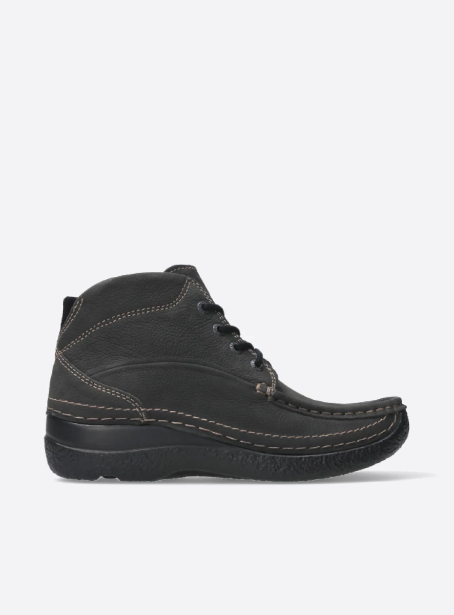 Wolky Hoge veterschoenen 06242 Roll Shoot 11301 asfalt nubuck