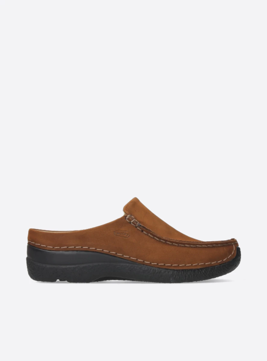 Wolky Klompen 06250 Seamy Slide 16430 cognac nubuck