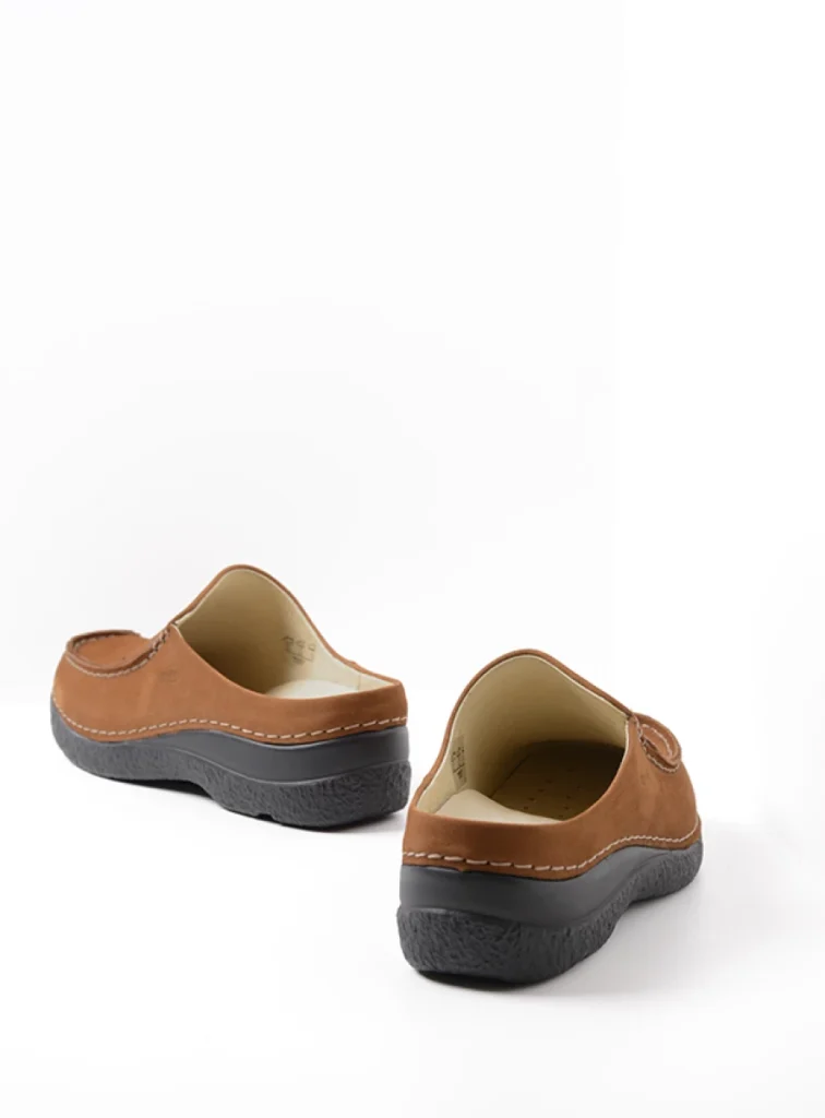 Wolky Slippers 06250 Seamy Slide 16430 cognac nubuck