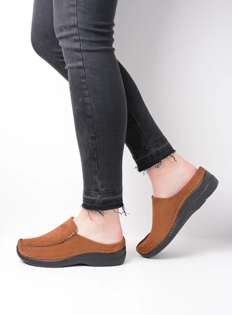 Wolky Slippers 06250 Seamy Slide 16430 cognac nubuck