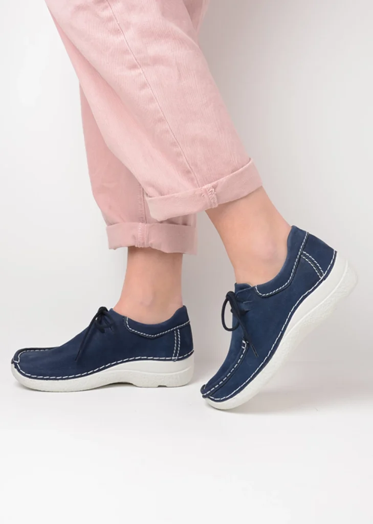 Wolky Lage veterschoenen 06252 Seamy Shoe 11820 denim nubuck