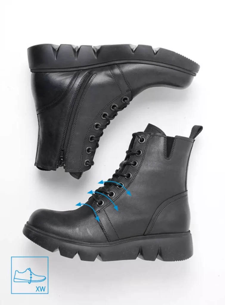 Wolky Hoge veterschoenen 06325 Hope XW 30000 zwart leer