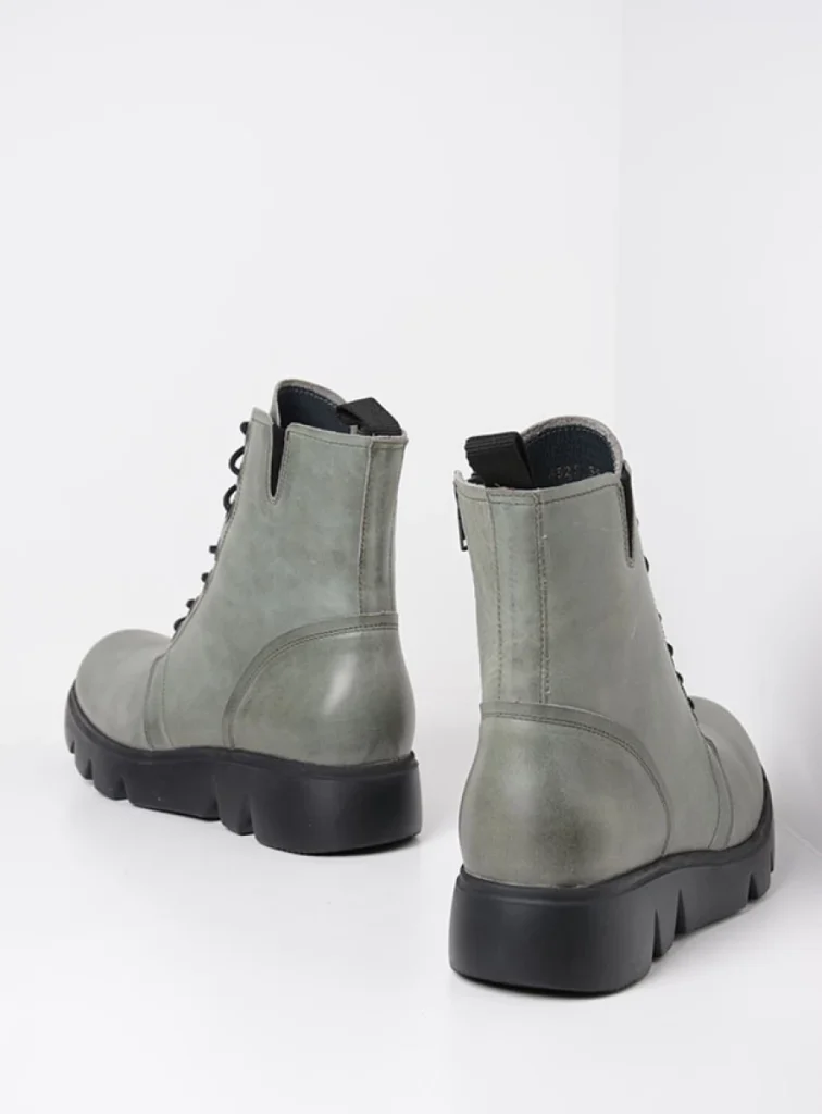 Wolky Hoge veterschoenen 06325 Hope XW 30215 grijs groen leer