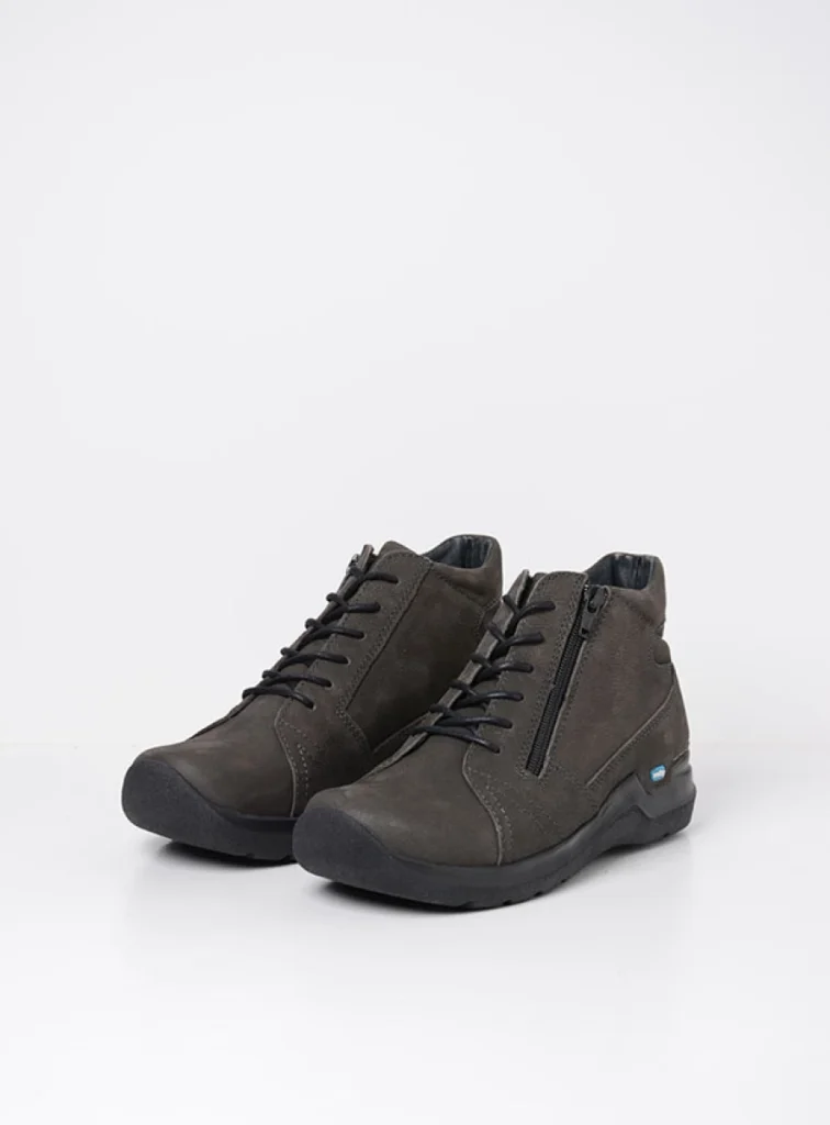 Wolky Hoge veterschoenen 06606 Why 11301 asfalt nubuck