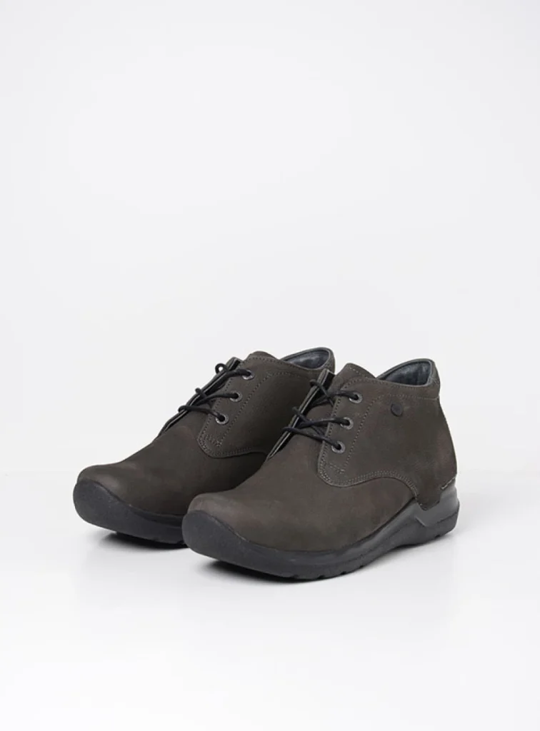 Wolky Hoge veterschoenen 06618 Truth HV 11301 asfalt nubuck