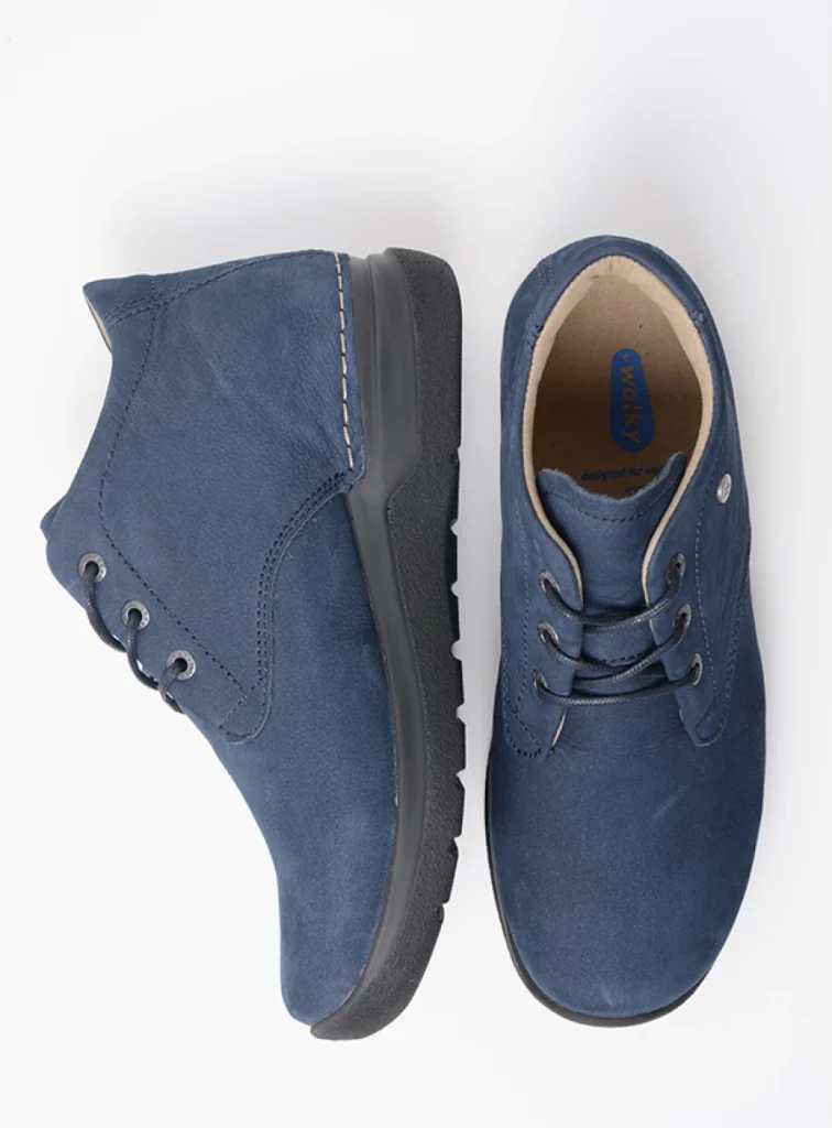 Wolky Hoge veterschoenen 06624 Truth DB 98800 blauw nubuck