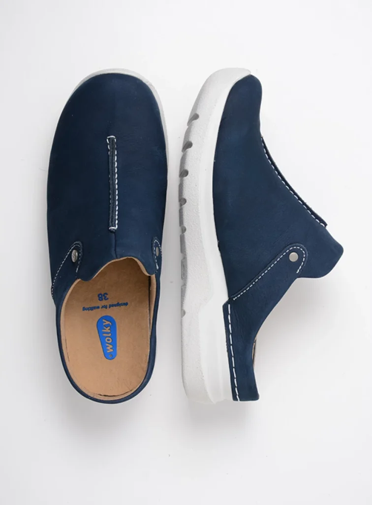 Wolky Slippers 06625 Holland DB 98820 denim nubuck