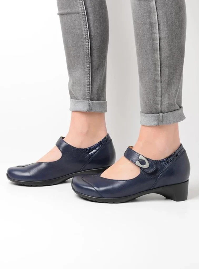 Wolky Bandschoenen 07826 Chili 20800 blauw leer