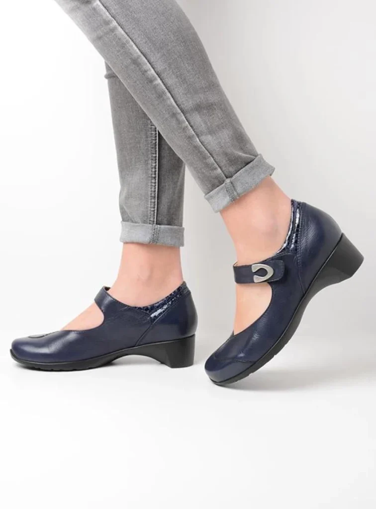 Wolky Bandschoenen 07826 Chili 20800 blauw leer