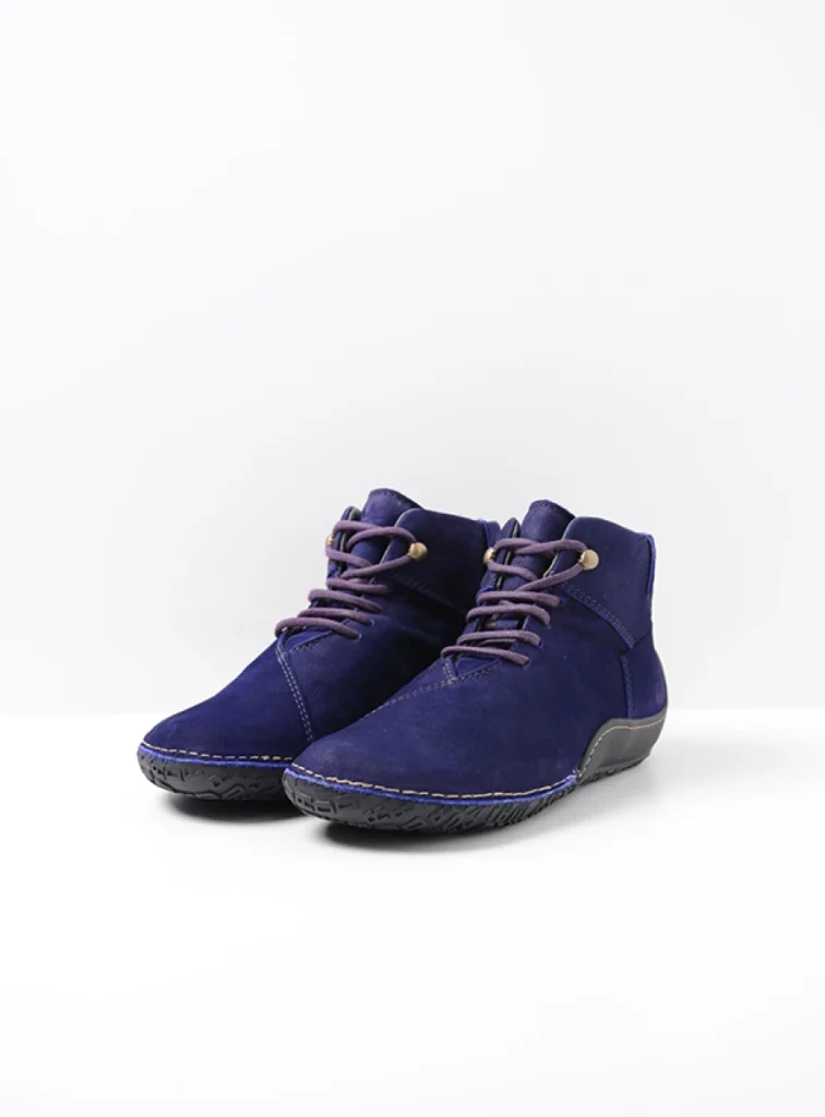 Wolky Hoge veterschoenen 08361 Mokola 11600 paars nubuck